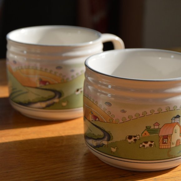 Studio Nova Other - Vintage 1990s Set of 4 Studio Nova Homecoming Flat Cups Height: 2 3/4 in Y2315